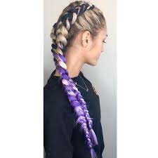 French Braid Synthetic Hair Extensions Purple French Braid Extensions Braids With Extensions Synthetic Hair Extensions French Braids With Extensions