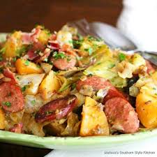 The smaller the cube the less cooking time. Braised Cabbage With Potatoes And Smoked Sausages Melissassouthernstylekitchen Com