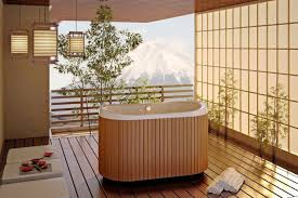 Sliding doors made with wooden frames and rice paper and japanese lanterns enhance bathroom design in japanese style. Zen Inspired Japanese Inspired Bathroom A Spicy Boy
