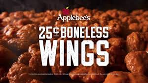 Applebee S 25 Cent Boneless Wings Boneless Wings Wing Specials Applebee S