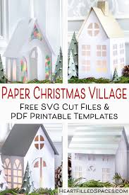 Nothing says christmas as much as a small shimmery village display. Christmas Village Houses Paper Craft Free Templates Heart Filled Spaces