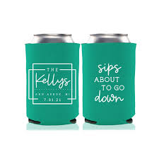 Wedding Favors Custom Personalized Wedding Can Coolers Etsy In 2020 Custom Koozies Wedding Fall Wedding Koozies Wedding Koozies