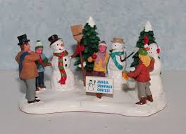 Lemax Concours De Bonhommes De Neige Bonhomme De Neige Decoration Noel Bonhomme
