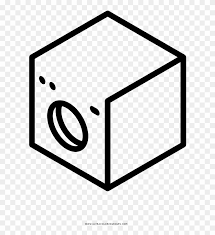 This coloring book page has the difficult easy and can be used for all beginners. Washing Machine Coloring Page Cube Clip Art Black And White Free Transparent Png Clipart Images Download