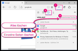 Here's how to enable cookies in microsoft edge, using the app for both windows and mac computers. Microsoft Egde Verlauf Und Andere Daten Loschen