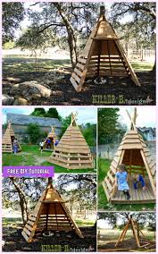 Nothing that could rival one of the ones my baba used to make, but a teepee none the less. Outdoor Teepee Playhouse Diy Projects