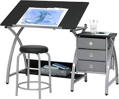 Amazon Com 2 Piece Comet Art Hobby Drawing Drafting Craft Table With 36 W X 23 75 D Angle Adjustable To Craft Table Portable Drafting Table Drafting Table