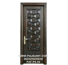 10 desain pagar kayu minimalis untuk rumah terlihat lebih mewah. Pintu Kayu Jati Motif Anyaman Minimalis Murah Pujieart Furniture Jepara