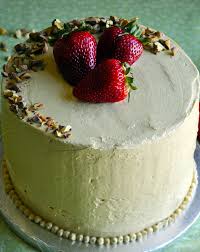 Fresh Strawberry Cake With Pistachio Buttercream Recipe Fresh Strawberry Cake Savoury Cake Pistachio Cake