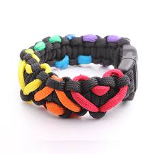 Attach the paracord to the buckle and measure it on your wrist for size. Lgbt Pride Themed Rainbow Black Heart Weave Paracord Bracelets 550paracord Bracelet Bracelet D Bracelet Doublebracelet Spring Aliexpress