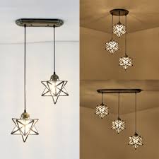 Candle lanterns hanging here and there is a cute idea that will bring coziness. 2 3 Heads Star Pendant Light Tiffany Style Glass Hanging Light In White For Hallway Balcony Takeluckhome Com