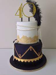 (photo via belle the magazine) lavish wedding cake don't forget to top the night off with a toast of champagne and delectable wedding cake. Gatsby Theme 40th Cake Gatsby Wedding Theme Wedding Cake Gatsby Great Gatsby Themed Party