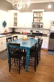Thrifty Turquoise Dining Table Redo Before And After Kitchen Table Makeover Kitchen Table Redo Dining Table Redo