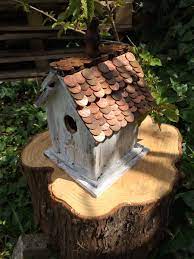 Have you heard that green roofs with plants growing on them are the latest trend? Pennything On Twitter Playing With Patinas On The Pennyroof Birdhouse Ive Made Patina Pennyshingles Copper Upcycled Pennies Rt