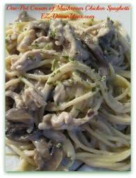 One Pot Cream Of Mushroom Chicken Spaghetti