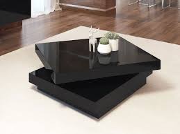 Black table glass can create a distinctive impact. Contempo Square Table Black Gloss