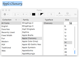 Missing My Apple Chancery Font In Pages I Apple Community