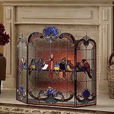 Birds On A Wire Stained Glass Birds On A Wire Stained Glass Fireplace Screen Glass Fireplace Screen Glass Fireplace Stained Glass Fireplace Screen