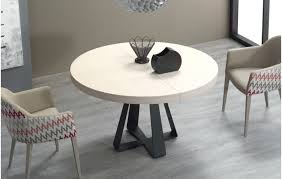 Haya clara, roble, wengue, ceniza. Mesa Redonda Extensible Aurah Stylo Home