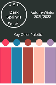 Key Color Dark Springs A W 2021 22 Color Trends Palette Color Trends Fashion Color Palette Pink Winter Color Palette