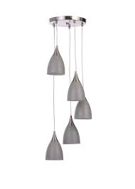 Alfie Cluster Pendant Light H30 100cm X W25cm Grey Pendant Light Cluster Pendant Lighting Light