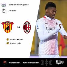 «милан» победил «беневенто» и поднялся на второе место в серии а. Full Time Benevento 0 Milan 2 Milan Ac Milan News Somali Facebook