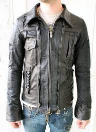 Leather And Waxed Denim Jacket Jackets Denim Jacket Leather Motorcycle Jacket