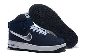 Nike Air Force 1 Mid White Navy Silver Shoes Nike Air Force Nike Nike Air