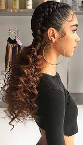 However, the typical braids with weave are in cornrow but you can always try all sorts of braids like box braids or crochet braids for a more versatile approach. 34 Two Braids Styles With Weave 2019 For African Women To Copy In Summer Fashionuki