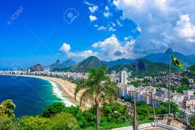Copacabana is a bairro (neighbourhood) located in the south zone of the city of rio de janeiro, brazil. Copacabana Beach In Rio De Janeiro Brazil Copacabana Beach Stock Photo Picture And Royalty Free Image Image 138177232