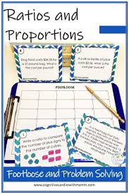 Ratios And Proportions Task Cards Footloose Math Game Problem Solving Ratios And Proportions Math Middle School Math
