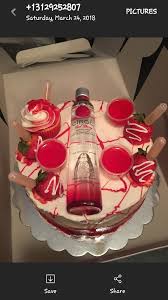 Liquor 21st Birthday Cake With Alcohol Bottles Ciroc Cake With Strawberry Filling Liquor Cake 21st Birthday Cakes Booze Cake