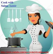 Recipes In Urdu By Saima Aamir Female Chef Cartoon Chef Cooking Clipart