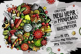 Free download hd & 4k quality many beautiful backgrounds to choose from. New Year In Pandemic Cartoon Doodle Illustration In Illustrations On Yellow Images Creative Store