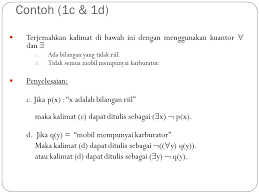 Kumpulan soal dan jawaban tes kompetensi bidang pertanahan terbaru. Kalkulus Predikat Kalimat Berkuantor Ppt Download
