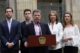 We challenge former president juan manuel santos on his deal with farc fighters and war crimes committed on his watch. Colombian President Juan Manuel Santos Wins Re Election Wsj