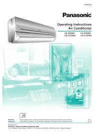 At panasonic we aim to continually enrich lives and contribute to the prosperity of societies throughout the globe. Panasonic Cs C9dkk Operating Instructions Manual Pdf Download Manualslib