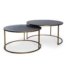 Rated 4.5 out of 5 stars. Nest Of 2 Antique Gold And Bronze Metal Coffee Tables Nest Of Tables
