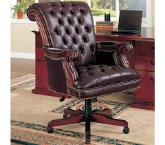 Sebastian Tufted Leather Office Chair Traditional Office Chairs Executive Office Chairs Tufted Office Chair