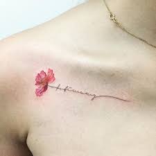 Image Result For Flower Tattoo With Name In Stem Name Flower Tattoo Tattoos Carnation Tattoo