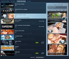 LewdLogic on X: Got a full pardon from Steam for Avaria! It has returned  to popular upcoming! Now having two games on Steam's front page at the same  time is kinda strange. :