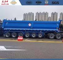3 axles tipping trailer,Square shape tipper trucks