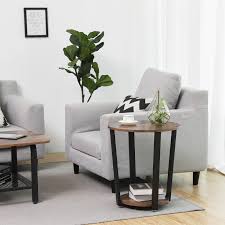 Round Sofa Table Side Table In 2020 Sofa Table With Storage Round Sofa Sofa Table