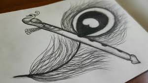 Design peacock feather pencil drawing. Peacock Feather Drawing Peacock Feather With Flute Drawing Peacock Feather And Flute Pencil Drawing Youtube