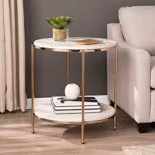 Sula Round Faux Stone End Table Aiden Lane End Tables Faux Stone Siding Table