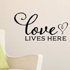 See more ideas about bedroom signs, wood signs, home diy. Love Lives Here Vinyl Wall Decal Family Picture Wall Decal Living Room