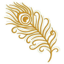 Peacock embroidery designs hand embroidery design patterns hand embroidery videos embroidery on clothes embroidery flowers pattern embroidery motifs kutch work designs fabric paint designs feather design. Gold Peacock Feather Embroidery Designs Machine Embroidery Designs At Embroiderydesigns Com