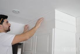 Diy How To Disguise A Kitchen Soffit Pink Little Notebook Kitchen Soffit Above Kitchen Cabinets Bulkhead Kitchen