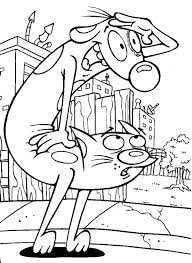 Free catdog coloring pages for kids to download or to print. Catdog Looking For Direction Coloring Pages Best Place To Color