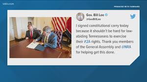House bill 1927 eliminates the requirement for texas residents to obtain a ltc for handguns if they're not prohibited by state or federal law from possessing a gun. Governor Bill Lee Signs Constitutional Carry Bill Into Law Wbir Com